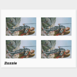 Adesivo Retangular Michael, o Arcanjo (pormenores: M 017)