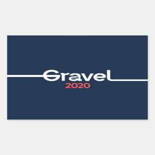 Adesivo Retangular Mike Gravel para o Presidente 2020