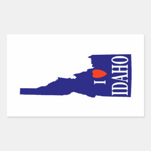 Adesivo Retangular Mim coração (amor) Idaho