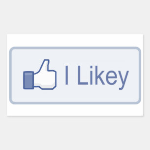 Adesivo Retangular Mim Likey Facebook