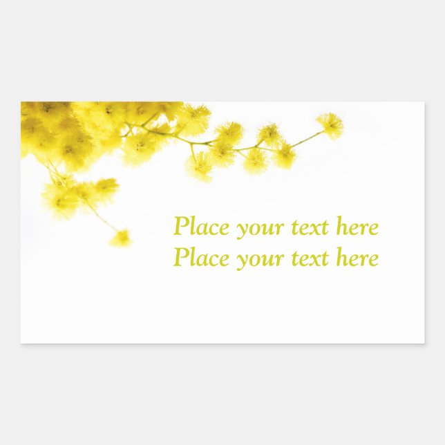 Adesivo Retangular Mimosa (Frente)