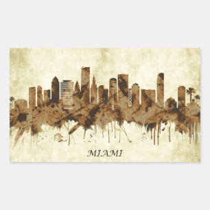 Adesivo Retangular Minami Florida Cityscape