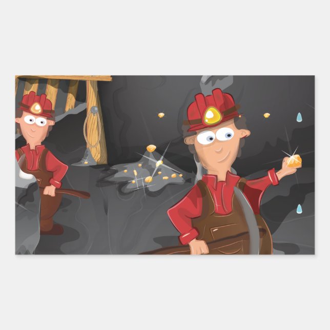 Adesivo Retangular Mineiros Dourados da Califórnia (Frente)