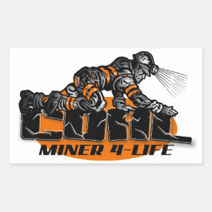 ADESIVO RETANGULAR MINERADOR DE CARVÃO 4 VIDA