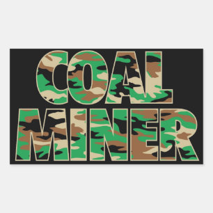 ADESIVO RETANGULAR MINERADOR DE CARVÃO CAMO