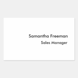 Adesivo Retangular Minimalista preto e branco moderno e limpo