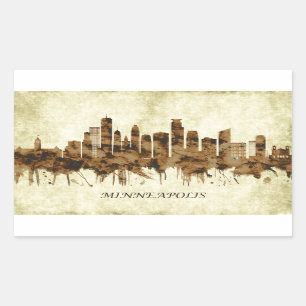 Adesivo Retangular Minneapolis Minnesota