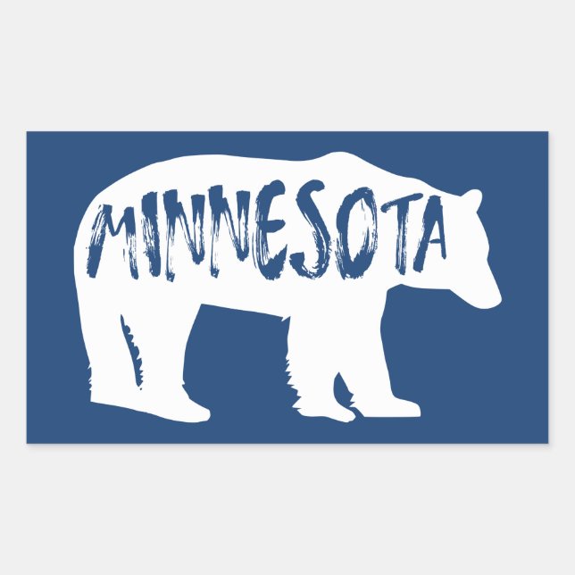 Adesivo Retangular Minnesota Bear (Frente)