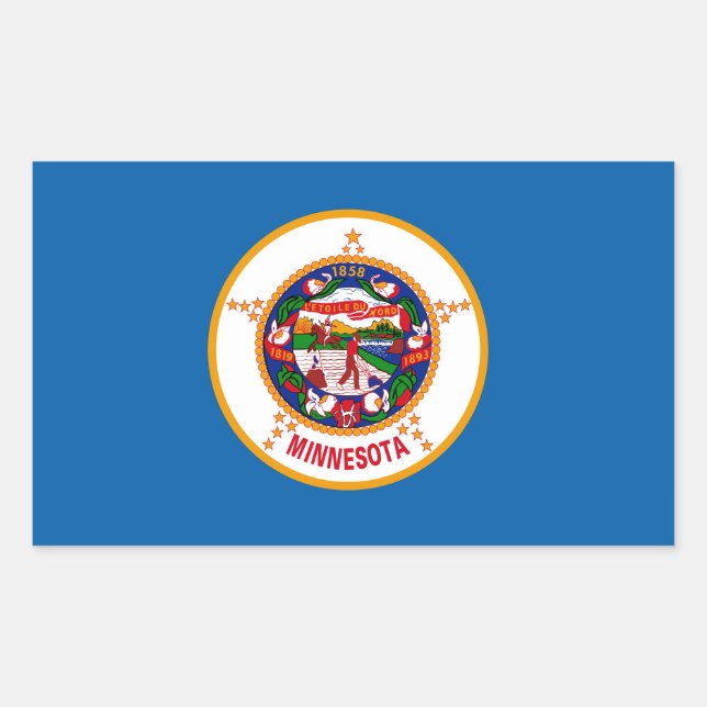 Adesivo Retangular Minnesota Flag (Frente)