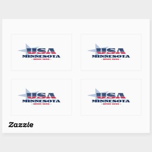 Adesivo Retangular Minnesota My Home State Sticker
