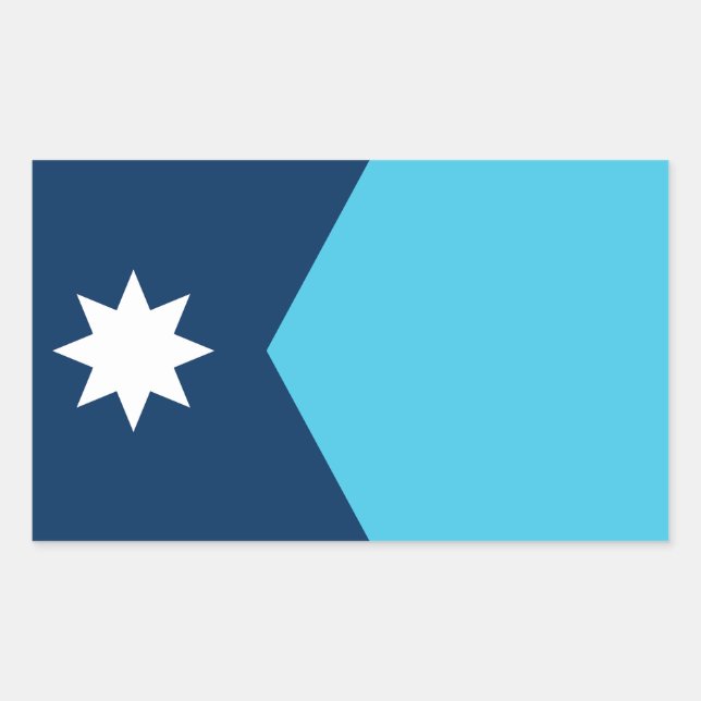 Adesivo Retangular Minnesota North Star Flag (Frente)