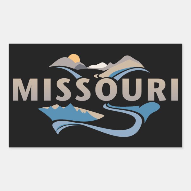 Adesivo Retangular Missouri Estados Unidos da América (Frente)