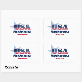 Adesivo Retangular Missouri My Home State Sticker
