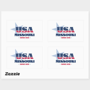 Adesivo Retangular Missouri My Home State Sticker
