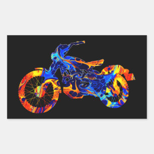 ADESIVO RETANGULAR MIX NEON PINT DE MOTOCICLO COLORIDO