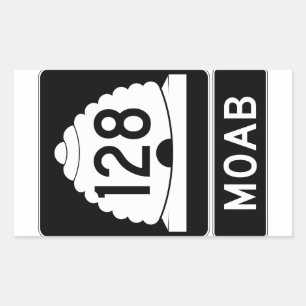 Adesivo Retangular Moab Utah Sticker