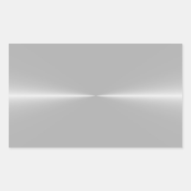 Adesivo Retangular Modelo de fundo de metal de aço brilhante (Frente)