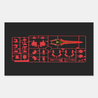 Adesivo Retangular modelo de jogo sinanju gundam gunpla plamo proteto