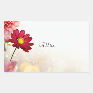 Adesivo Retangular Modelo do Buquê do ventilador,