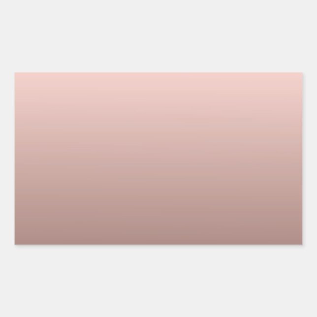 Adesivo Retangular Modelo Dourado Elegante Rosa Adicionar seu texto (Frente)