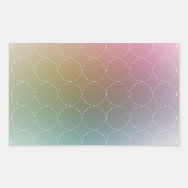 Adesivo Retangular Modelo Elegante Colorido Moderno Tendência Em Bran (Frente)