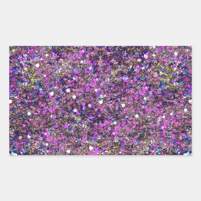Adesivo Retangular Modelo em Branco Glamouroso Brilho Dourado Rosa Az (Frente)