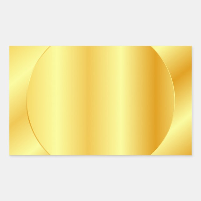 Adesivo Retangular Modelo Tendencial Vazio de Faux Dourado com Aparên (Frente)
