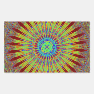 Adesivo Retangular Modelo tribal africano de tapetes iranianos