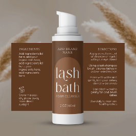 Adesivo Retangular Modern Boho Terracotta Lash Bath Cleanser Wrapper