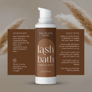 Adesivo Retangular Modern Boho Terracotta Lash Bath Cleanser Wrapper