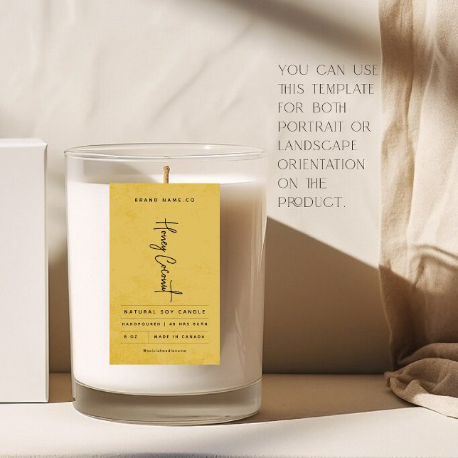 Adesivo Retangular Modern Golden Rustic Label (Criador carregado)