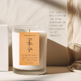 Adesivo Retangular Modern Orange Tangerine Rustic Label