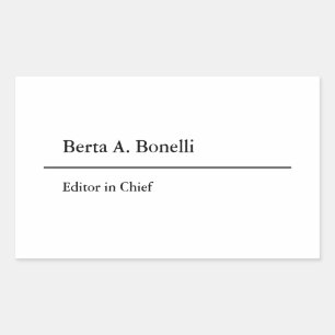 Adesivo Retangular Moderno Minimalista Branco Claro