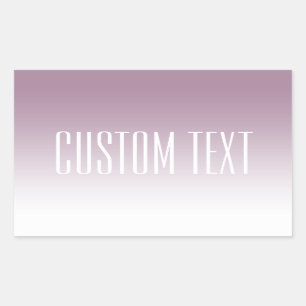 Adesivo Retangular Moderno Texto Editável Elegante & Cor Ombre