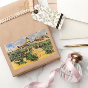 Adesivo Retangular Moinho de Alphonse Daudet em Fontevielle de Van Go