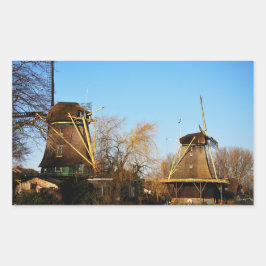 Adesivo Retangular Molens in Nederlands landschap.