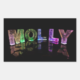 Adesivo Retangular Molly conhecido em 3D ilumina-se (a fotografia)