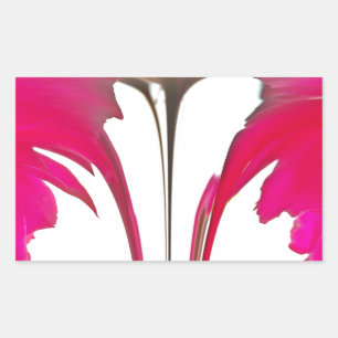 Adesivo Retangular Momento Capturado: Uma Elegância Petal Rosa vermel