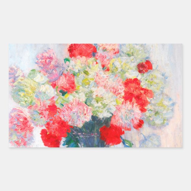 Adesivo Retangular Monet Peonies (Frente)