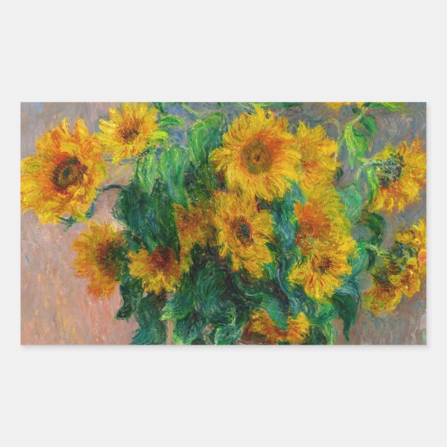 Adesivo Retangular Monet Sunflower (Frente)