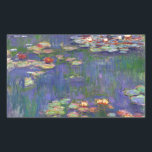 Adesivo Retangular Monet Water Lily - Pintura de plataforma<br><div class="desc">Monet Water Lily - Esta pintura clássica de Monet foi pintada por Claude Monet em 1916. Faz parte da sua famosa coleção de lírios aquáticos onde ele pinta em seu jardim em Giverney,  França. Uma pintura de obra-prima.</div>