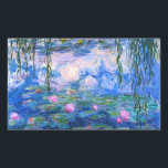 Adesivo Retangular Monet Water Lily Stickers<br><div class="desc">Monet Water Lily. Pintura a óleo na canvas desde 1916. Monet pintou obsessivamente seu famoso lago de lírio-d'água durante os últimos anos de sua carreira, inspirando-se na luz do sol e seu efeito modificador na água e nas flores e folhagem aquáticas. Esta pintura apresenta um uso vibrante de pinks, blues...</div>