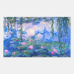 Adesivo Retangular Monet Water Lily Stickers