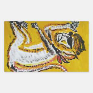 Adesivo Retangular Monkey Circus Art