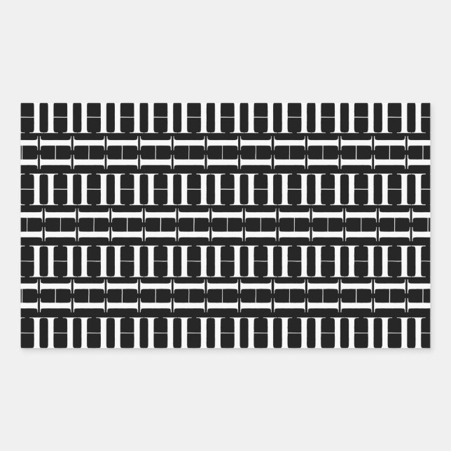 Adesivo Retangular Monograma - Letra Inicial H (Frente)