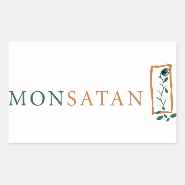 Adesivo Retangular Monsanto = Monsatã (Frente)