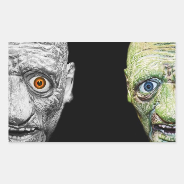 ADESIVO RETANGULAR MONSTER HALLOWEEN STICKERS RETANGLE (Frente)