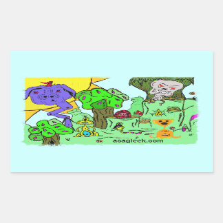 Adesivo Retangular Monster Valley Sticker