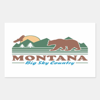 Adesivo Retangular Montana Big Sky Country