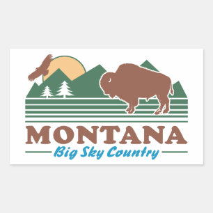 Adesivo Retangular Montana Big Sky Country